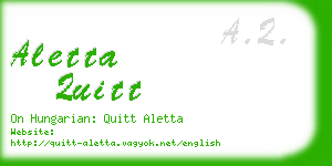 aletta quitt business card